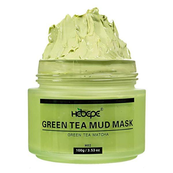 Hebepe Green Tea Matcha Facial Detox Mud Mask with Aloe Vera
