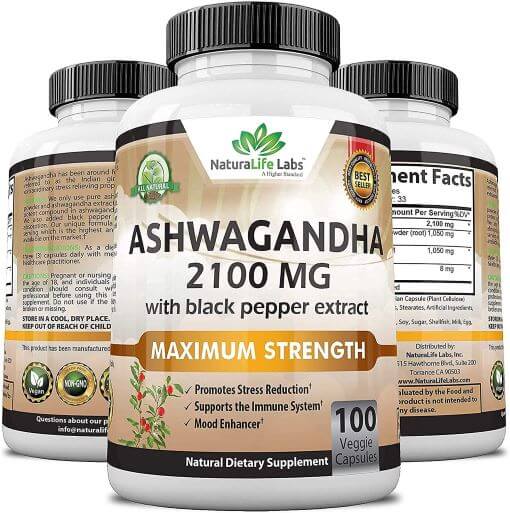 NaturaLifeLabs Ashwagandha Powder and Root Extract (+Black Pepper Extract)