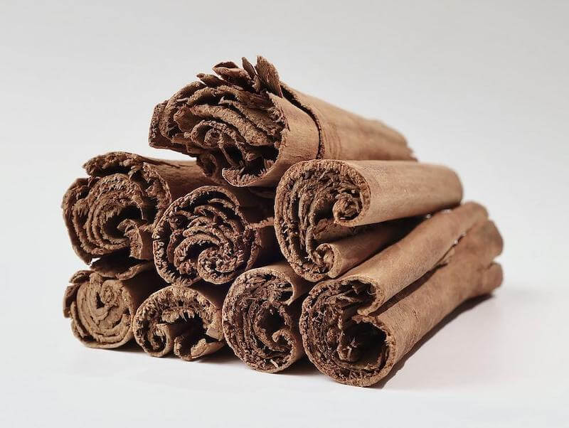 Ceylon cinnamon sticks have a more dense interior with layers of bark.