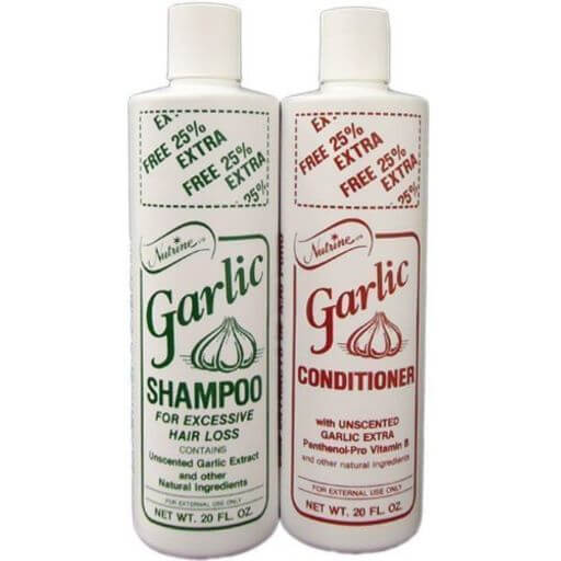 Nutrine Garlic Shampoo + Conditioner 20oz Combo Unscented TheWellthieone