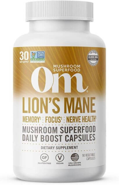 Om Mushroom Superfood Lion's Mane Mushroom Capsules Superfood Supplement TheWellthieone