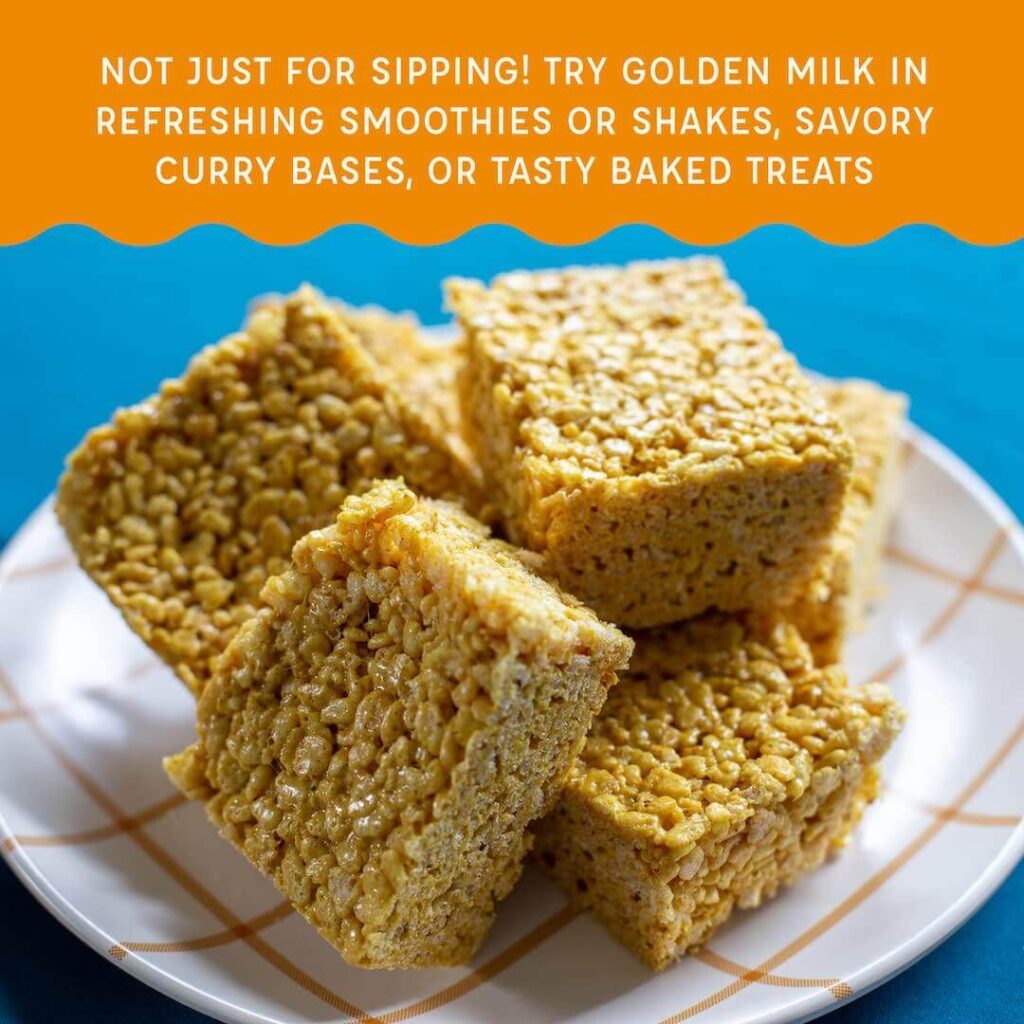 Adding golden ginger spices to rice crispy treats will raise eyebrows and have people asking you what you did to make them so good!