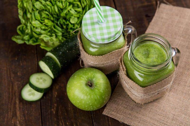 Cucumbers and apples are often mild enough to help start the transition to eating more fruits and vegetables.  Start with one or two choices to eat each day.  Opt to blend them to drink for ease of consumption. 