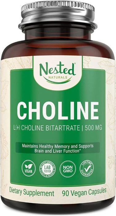 Choline Bitartrate 500mg Supports Cognitive Function TheWellthieone