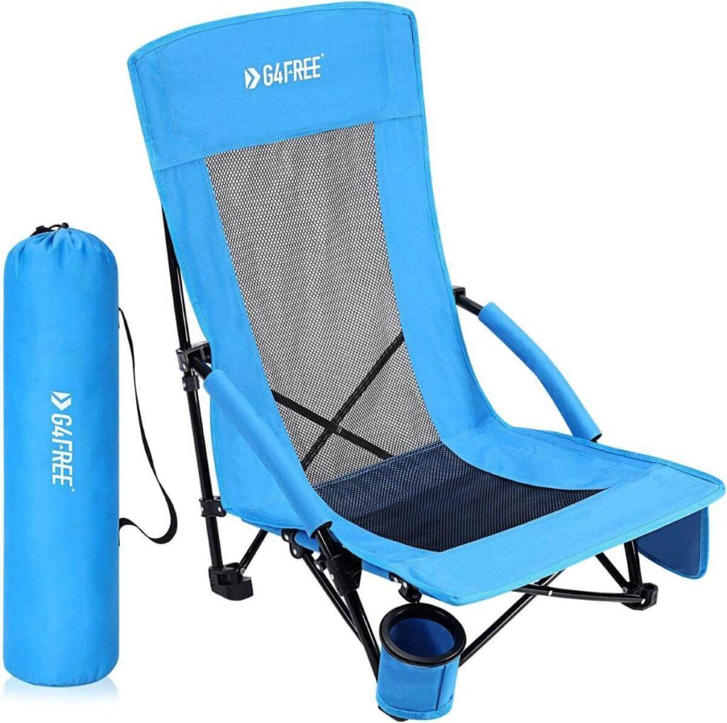 G4Free Low Sling Beach Chair, Folding Portable Beach Chair TheWellthieone