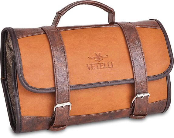Vetelli Hanging Leather Toiletry Bag for Men TheWellthieone