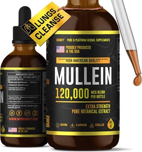 Mullein Drops - Lung Cleanse - Mullein Leaf Extract TheWellthieone