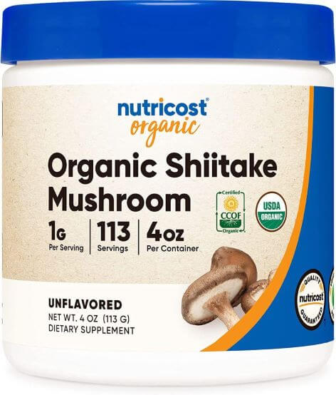 Nutricost Organic Shiitake Mushroom Powder TheWellthieone