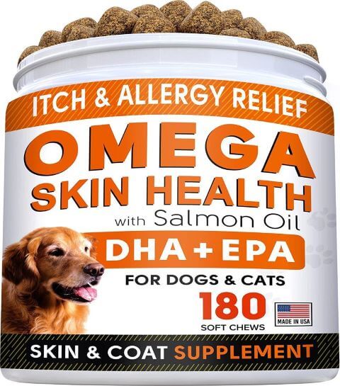 STRELLALAB Fish Oil Omega 3 Treats for Dogs
