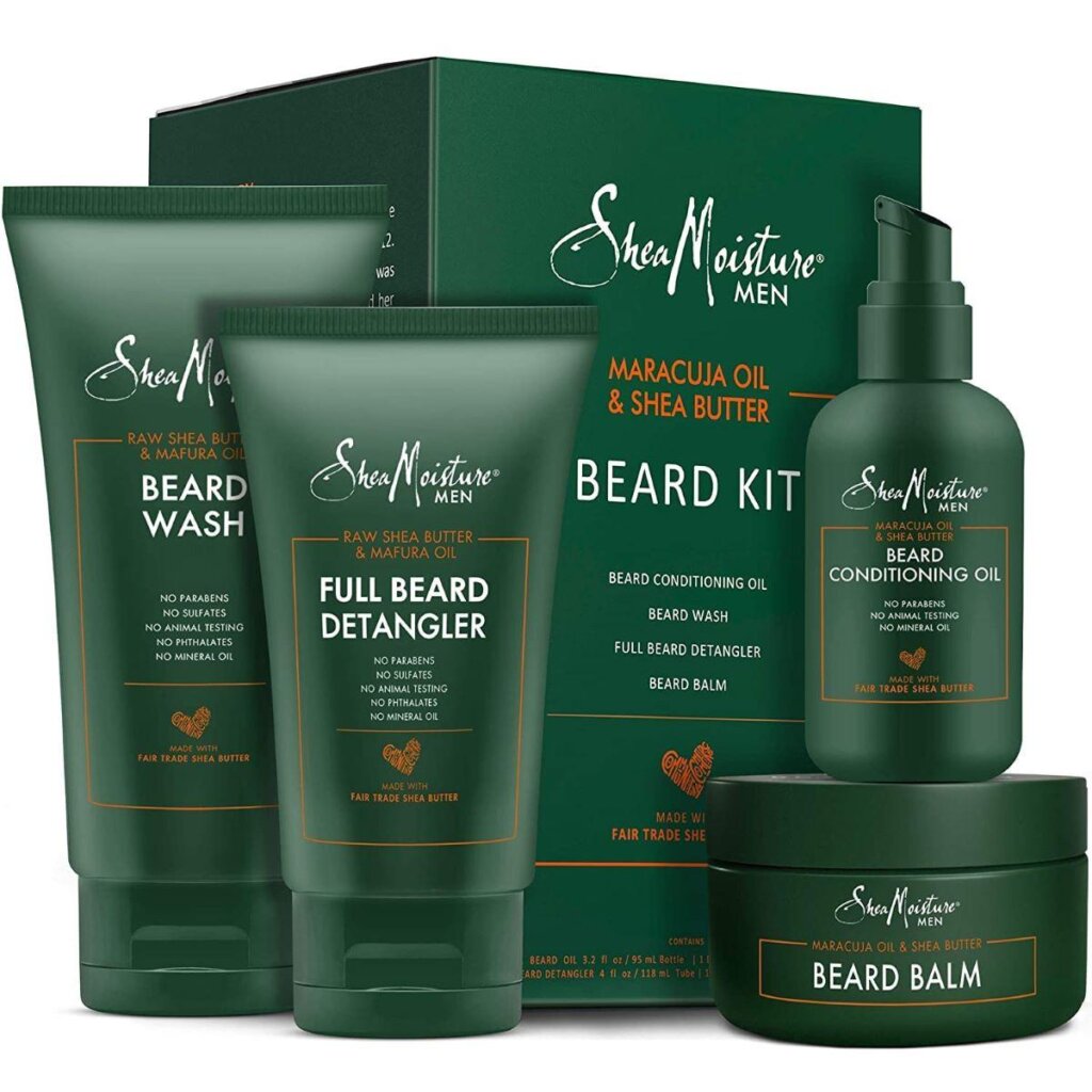 Shea Moisture Beard Kit for Men, Beard Wash