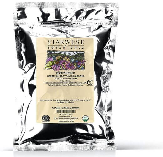 Starwest Botanicals Organic Raw Dandelion Root Tea