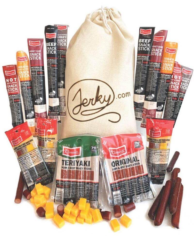 Jerky Gift Basket, 26 pc Unique Snack Stick Gift Bag