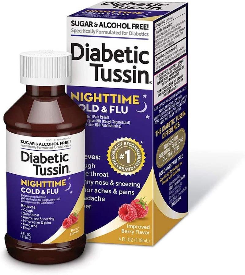 Diabetic Tussin Nighttime Cold and Flu Relief for Fever