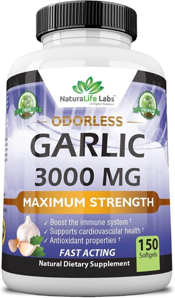 Odorless Pure Garlic 3000 mg per Serving
