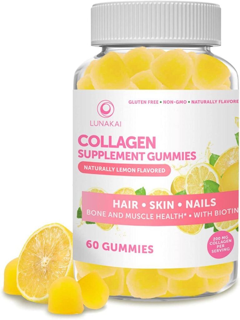 Linakai Collagen Gummies with Biotin Zinc Vitamin C and E