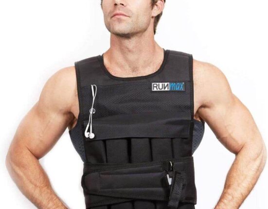 RUNMax 12lbs-140lbs Adjustable Weighted Vest with Shoulder Pads