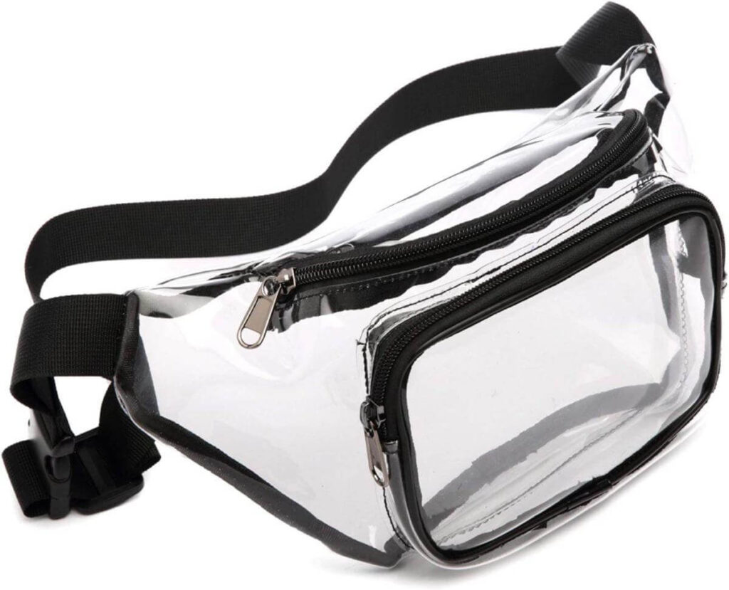 Clear Fanny Pack Stadium Approved, Veckle Fanny Pack Waterproof for Sports, Travel, Beach