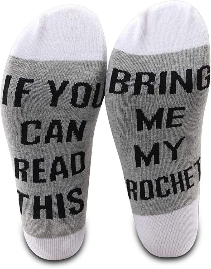 2 Pairs Crochet Socks Gif
