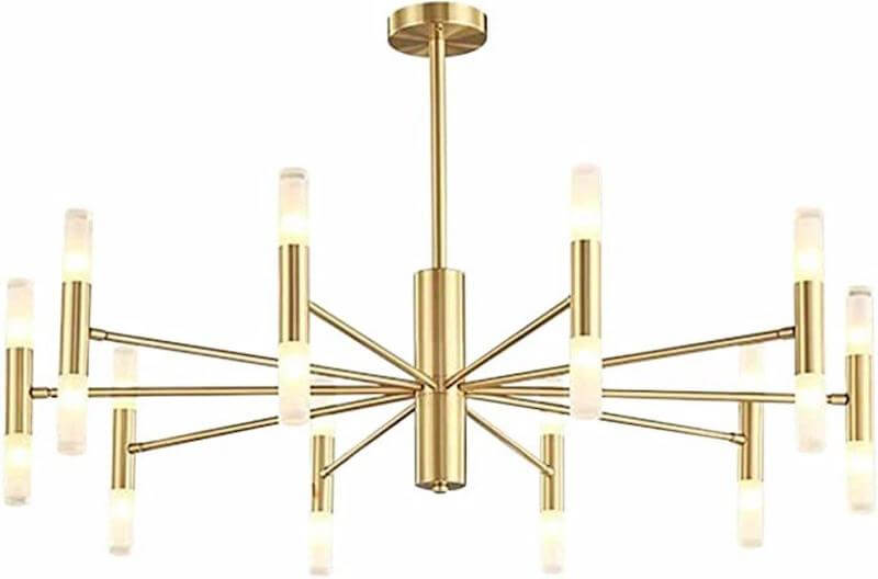 Bokt Post Modern Lighting 20-Light Brass Chandelier Modern Living Room