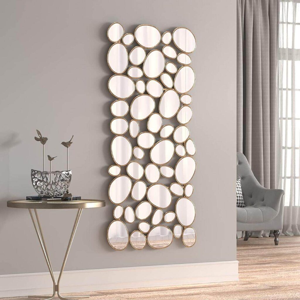 NXHOME Modern Large Accent Mirror - Gold Decorative Mirror