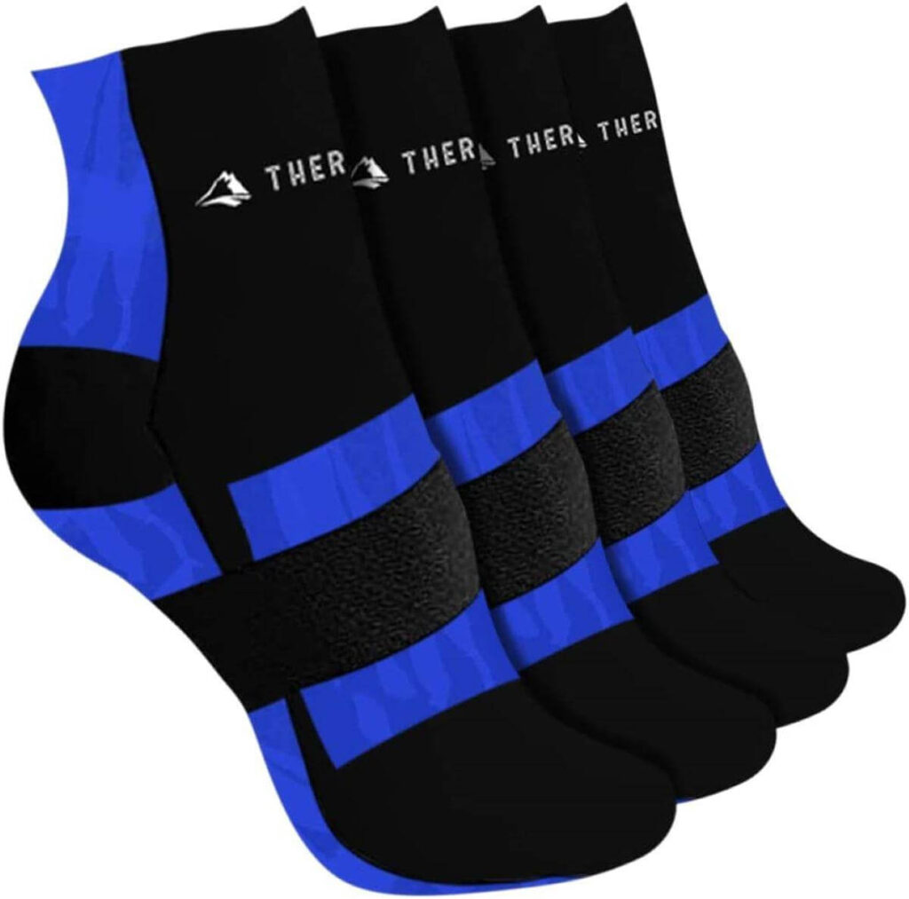 Cold Therapy Ice Neuropathy Socks w/ 4 Gel Packs Cooling Feet