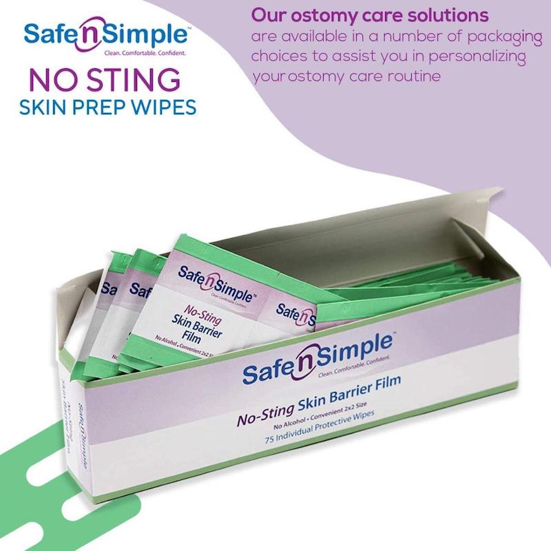 Safe n Simple No Sting Skin Prep Wipes