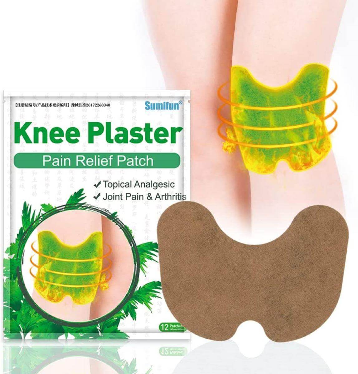 Sumifun Pain Patch, 96 Counts Knee Cervical Plaster for Muscle