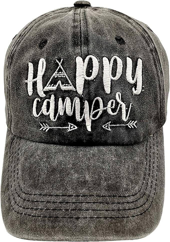 Lokidve Embroidered Happy Camper Baseball Cap