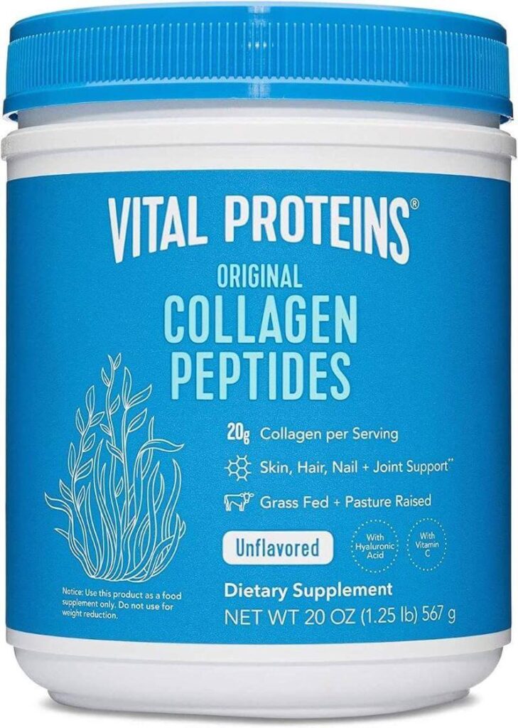 Vital Proteins Collagen Peptides Powder with Hyaluronic Acid and Vitamin C