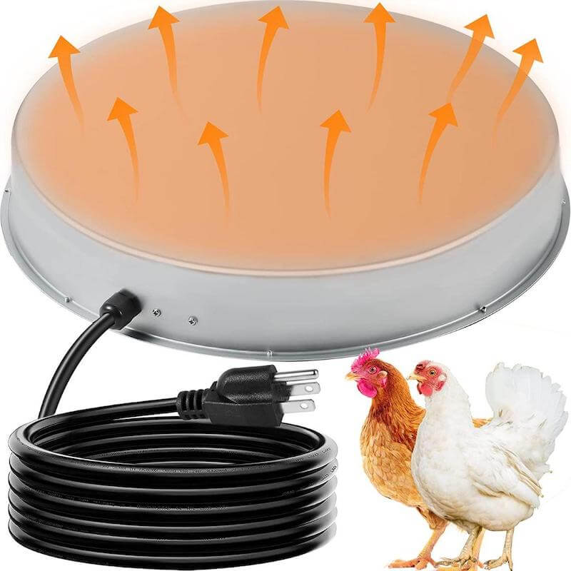 Poultry Chicken Water Heater Base for Winter, for Plastic/Metal Poultry Waterer