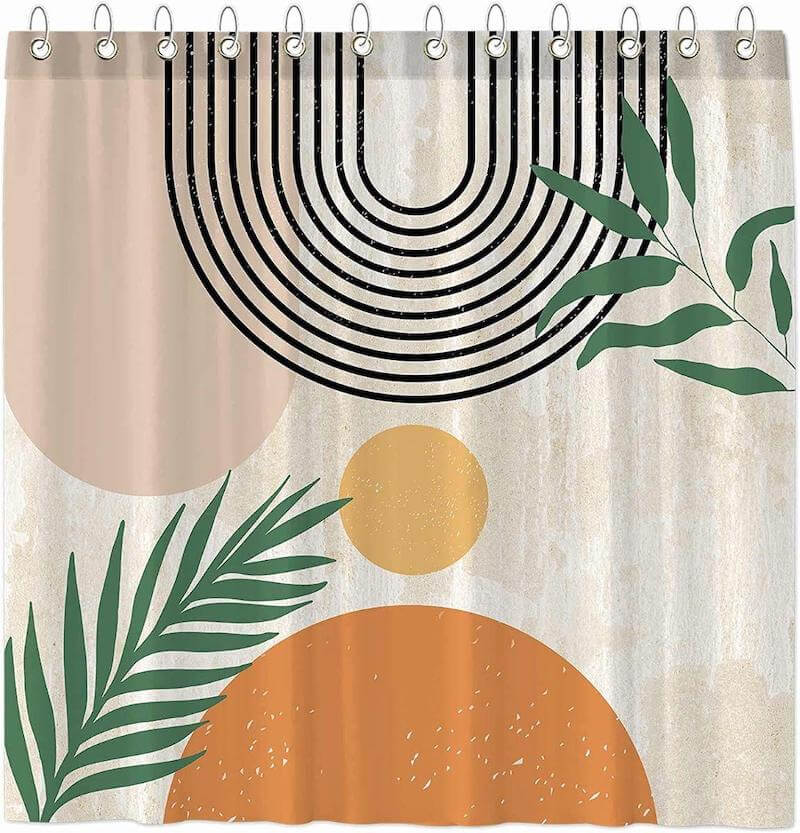Funnytree Mid Century Modern Abstract Shower Curtain