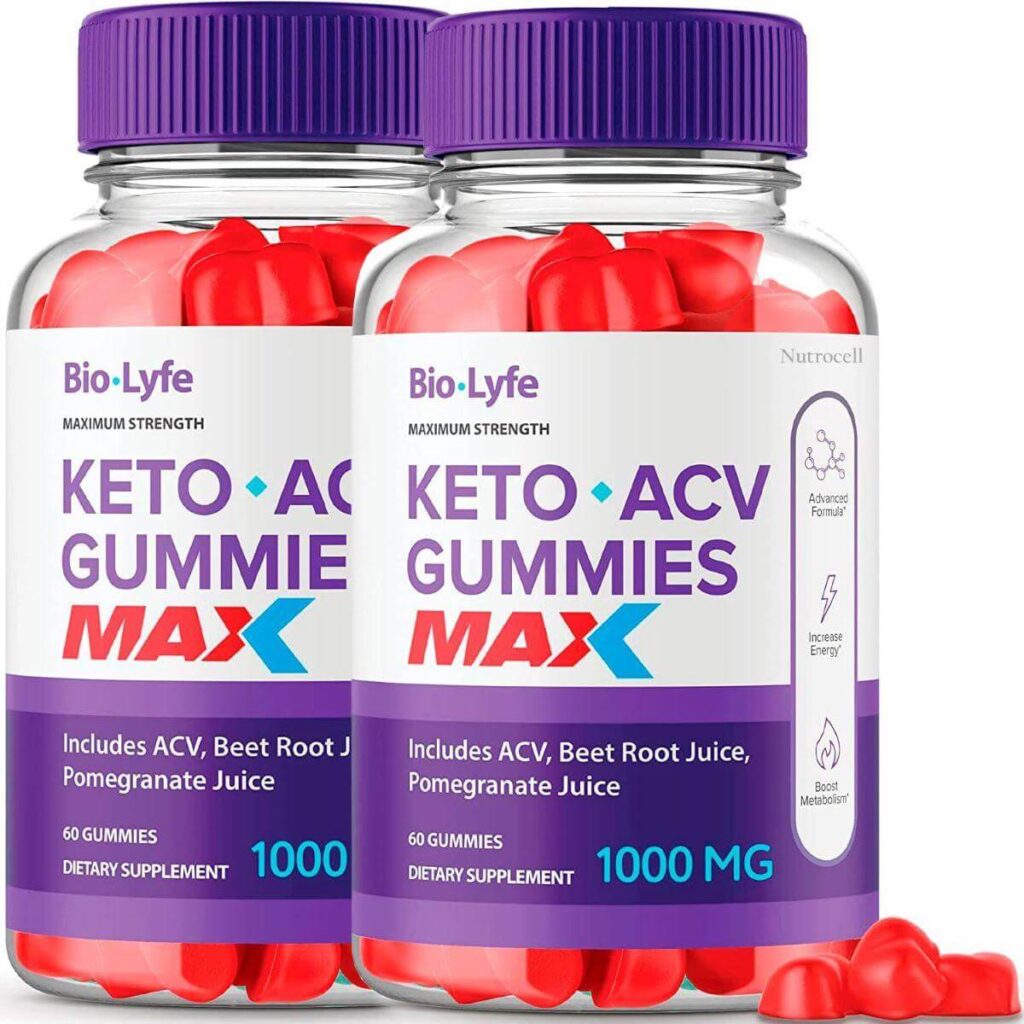 Biolyfe ACV Keto Gummies with Pomegranate Juice Beet Root B12 