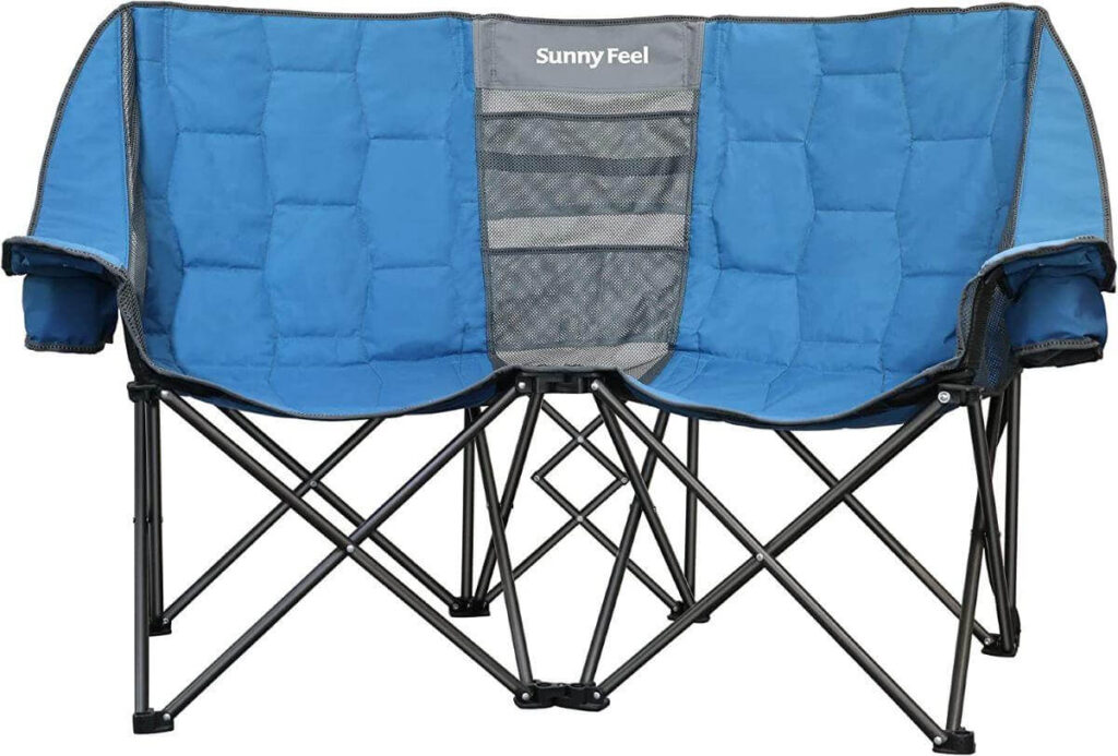 SunnyFeel Folding Double Camping Chair, Oversized Loveseat Chair