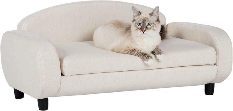 Paws & Purrs Pet Upholstered Sofa Bed, Oatmeal color