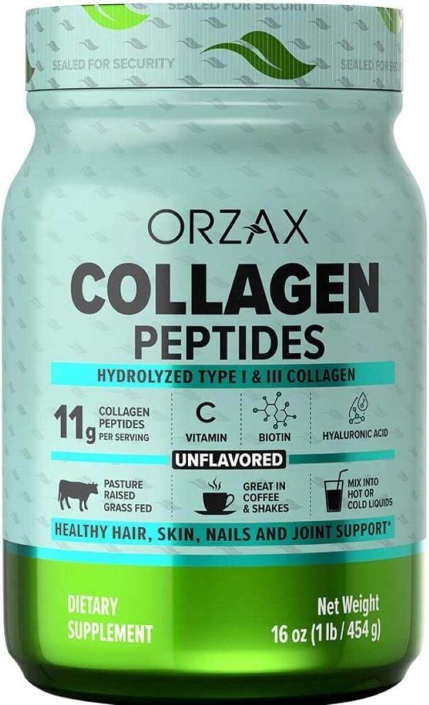 ORZAX Collagen Peptides Powder, Vitamin C