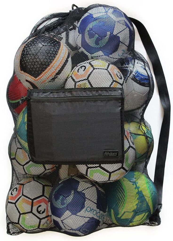 Fitdom Extra Large Heavy Duty Mesh Bag. Best for Soccer Ball