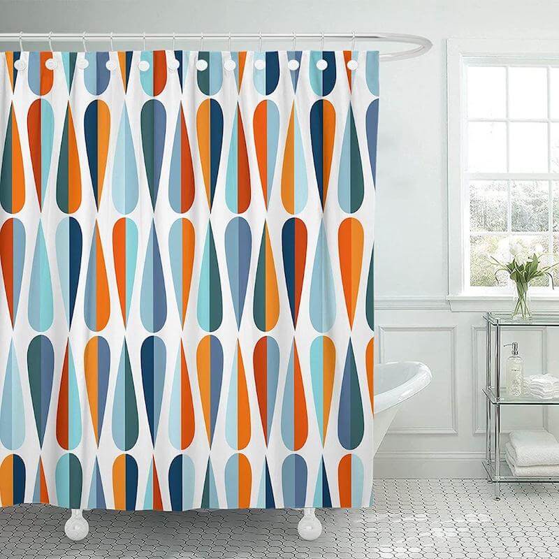 Emvency Mid Century Modern Shower Curtain