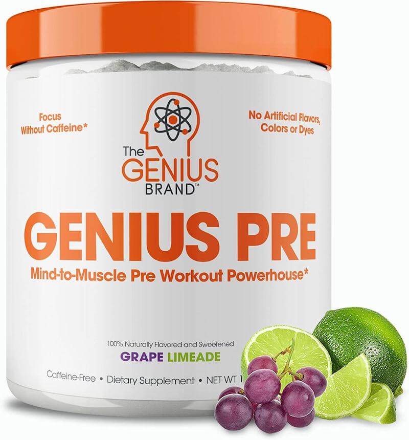 Genius Pre-Workout Powder, Grape Limeade