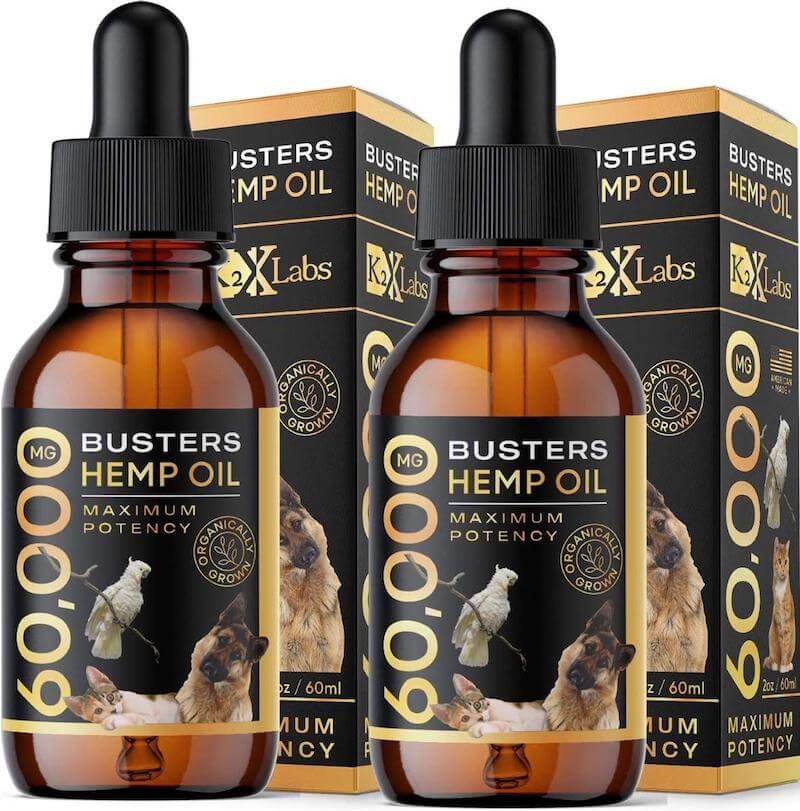 Buster's Organic Hemp Oil Large 60 Milliliters 2-Pack for Dogs & Cats