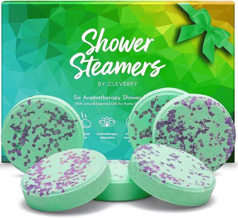 1. Cleverfy Shower Steamers Aromatherapy - Gift Set of 6 Shower Bombs with Essential Oils