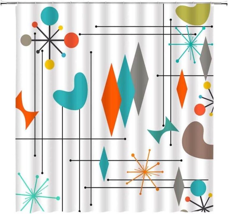 Glamor Up Your Bathroom With 5 Mid Century Modern Shower Curtain Designs TheWellthieone