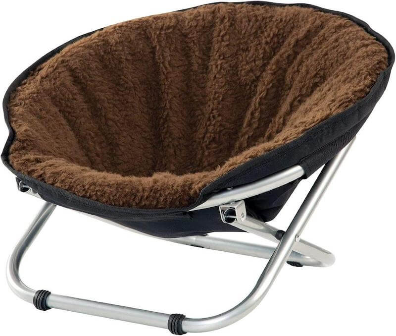 Etna Folding Pet Cot Chair - Portable Round Fold Out Elevated Cat Bed