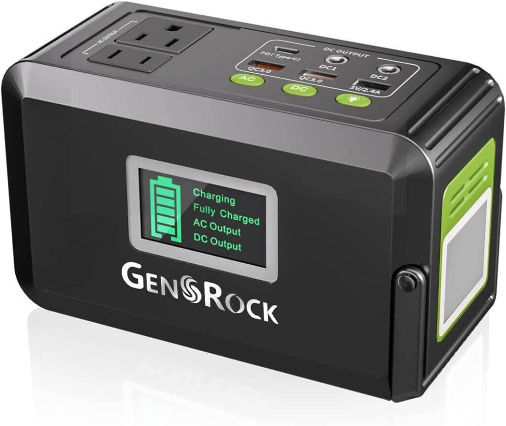 GENSROCK 120W Portable Power Station, 88Wh Outdoor Solar Generator