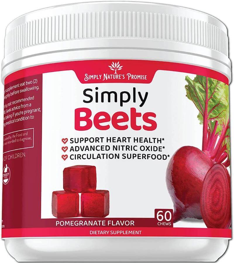 SimplyBeets Heart Gummies Daily Blood Pressure Support for Circulation