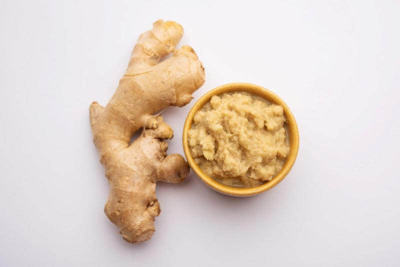 Adding freshly grated ginger is a fragrant, potent nutrition boost to your turmeric scrub.

