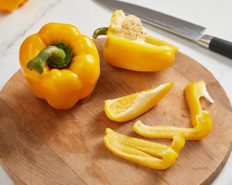 Yellow peppers add delicious sweet flavor bites to your stir fry.
