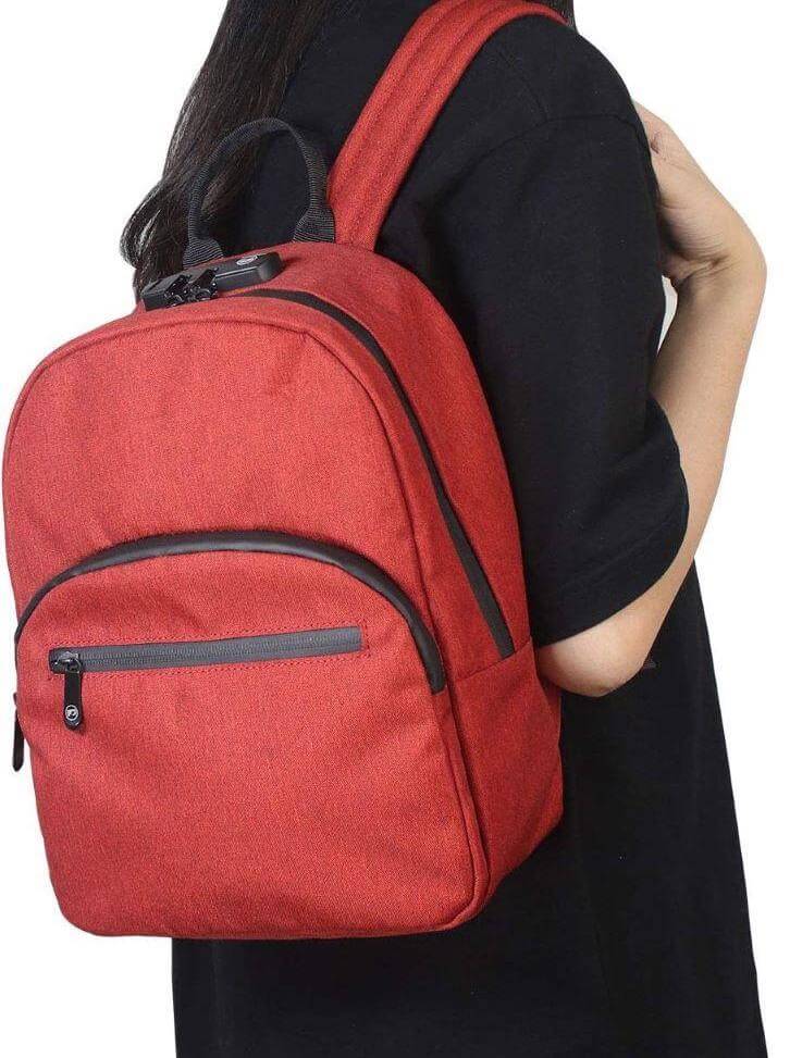 Firedog Mini Smell Proof Backpack with Lock for Men Women