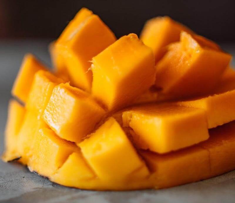 Adding mango to your salad gives a healthy sweet taste profile that is full of fiber and nutrients.  

