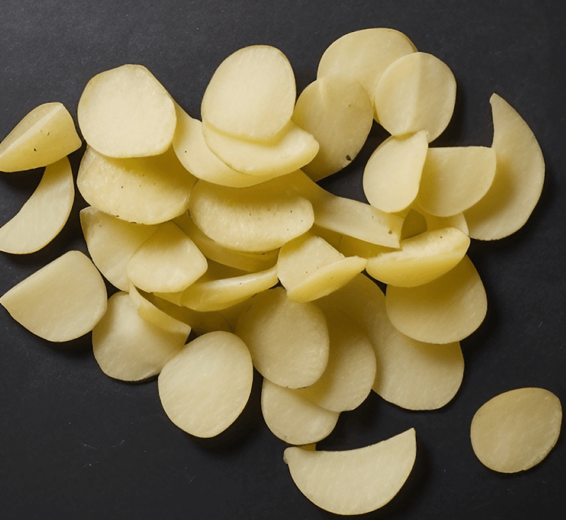 You will know that your potatoes are parboiled when they bend slightly.