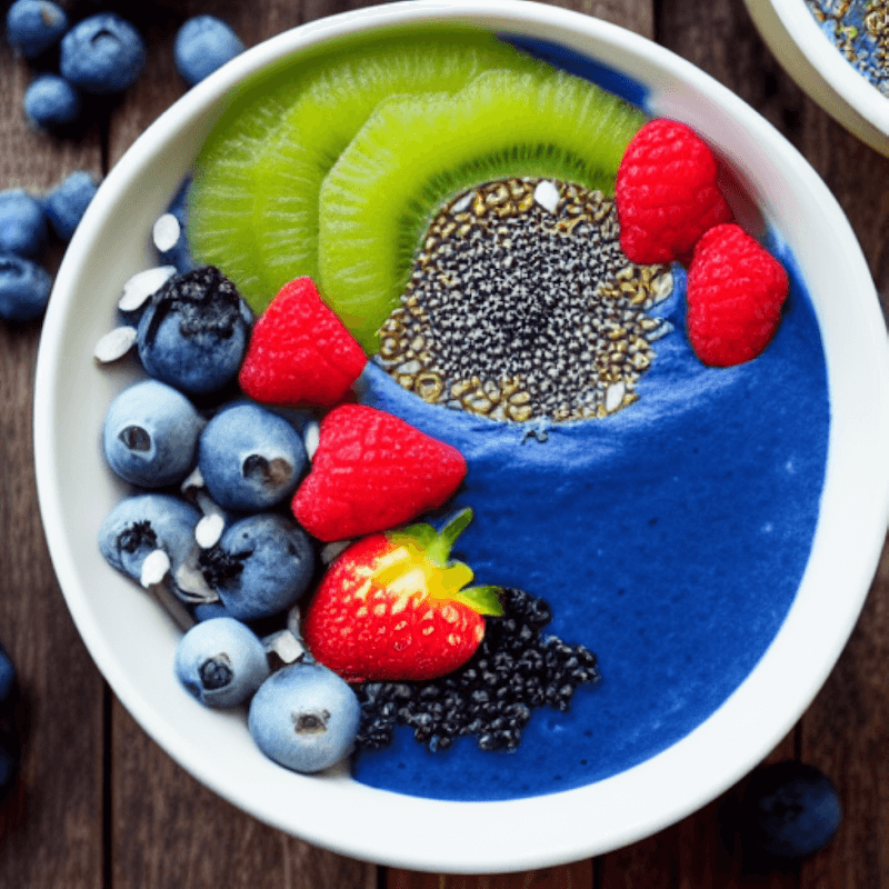 Blue spirulina livens up your smoothie bowl with nutritious color!
